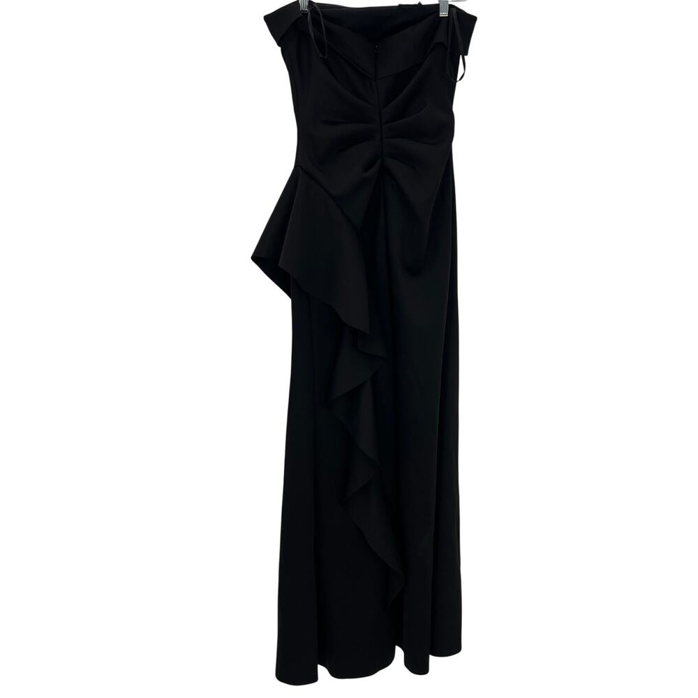 Aqua Women's Scuba Strapless Gown Dress Lined Bandeau Neck Black Size 6 NWT - Picture 7 of 12